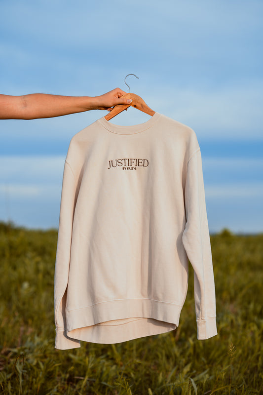 justified by faith crewneck