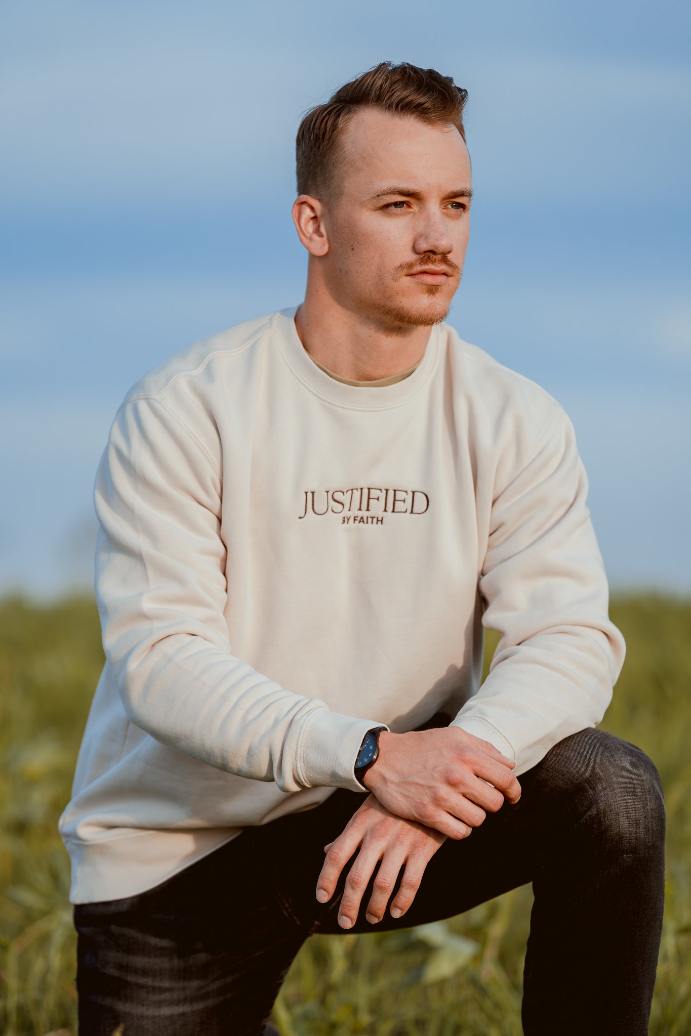 justified by faith crewneck